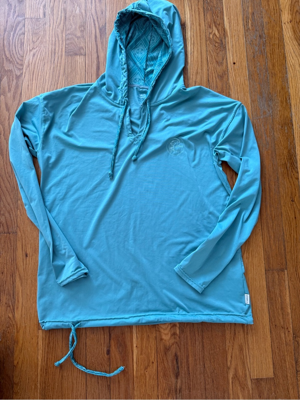 O'Neill Teal Hooded Long-Sleeve Pullover